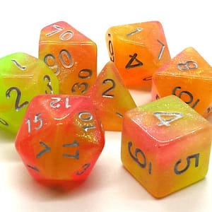 Galaxy Dice 7-Piece RPG Set - Sunburst