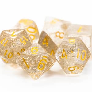 Sparkle Dice 7-Piece RPG Set - Clear