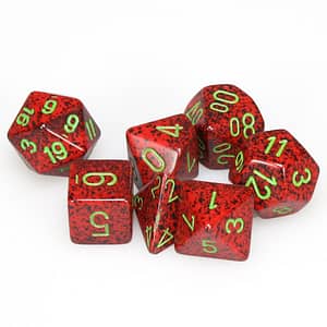 7-Piece RPG Dice Set - Strawberry